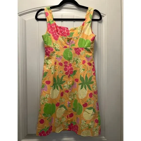 Lilly Pulitzer Women’s Lemon and Cherry Print Sleeveless Mini Dress Size 0 Multi - Picture 2 of 3